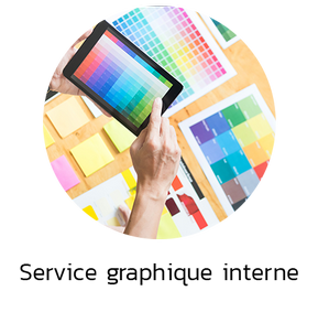 Notre Service graphique vous assure le traîtement de vos images et logos en qualité premium.